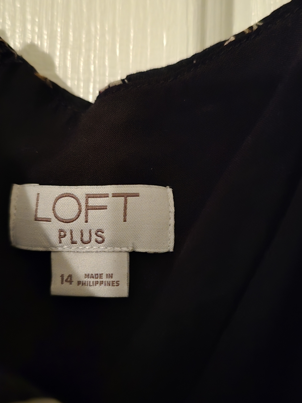 Loft Plus Size Floral Black Wide-Leg Jumpsuit - Picture 3 of 4